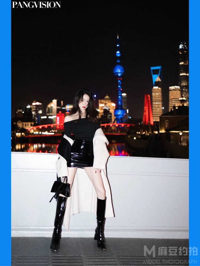 夜景模特
