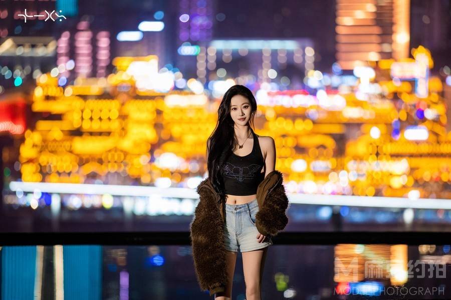 夜景模特