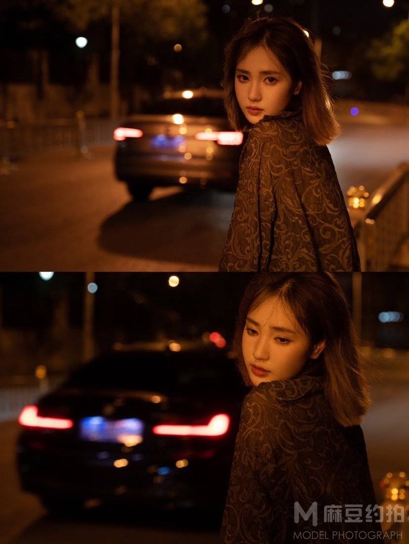 夜景模特