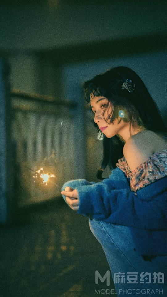 夜景模特
