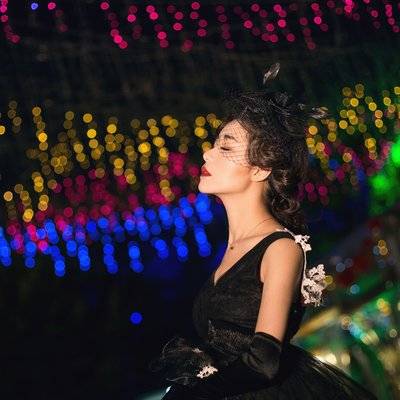 夜景模特