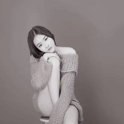 黑白模特