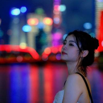 夜景模特