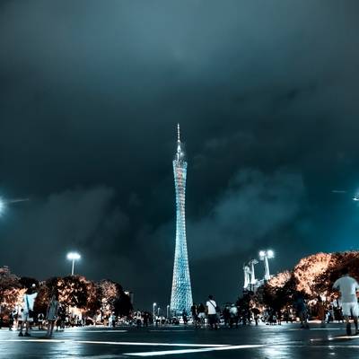 夜景模特