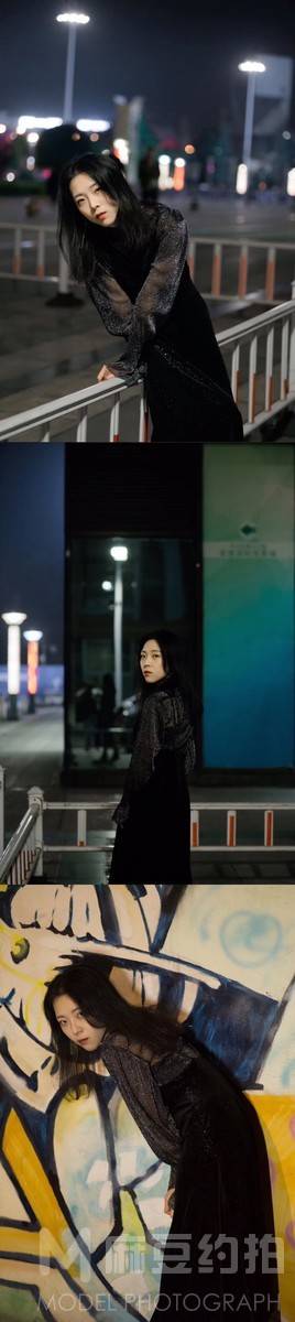 夜景模特