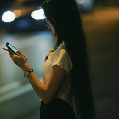 夜景模特