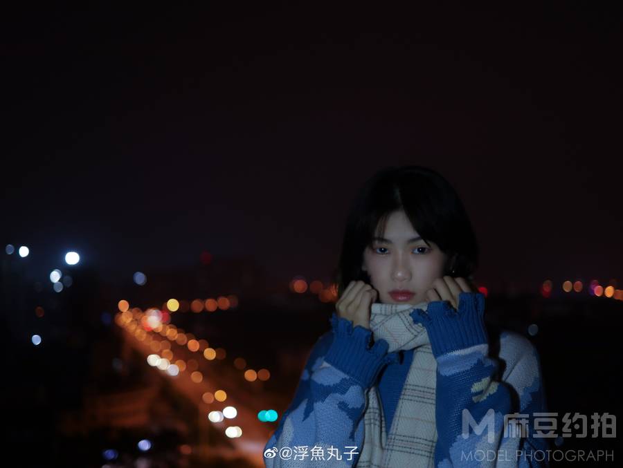 夜景模特