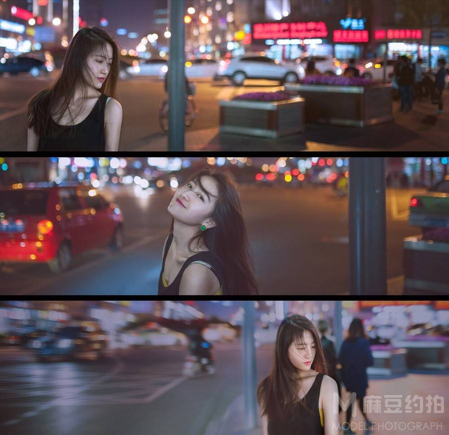 夜景模特