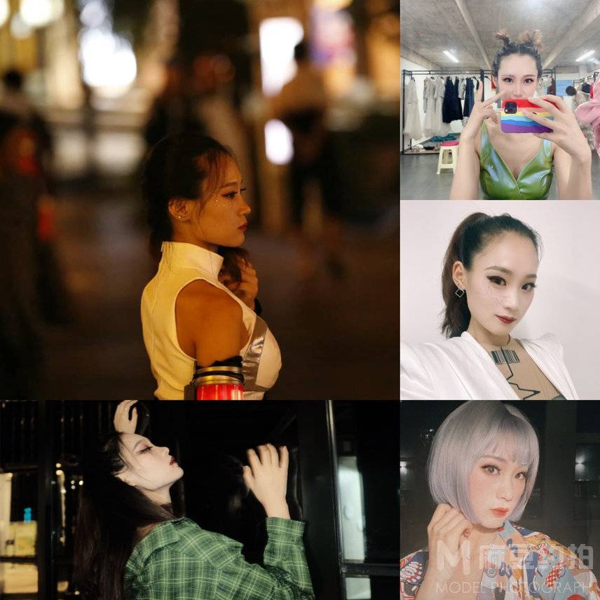 黑白模特
