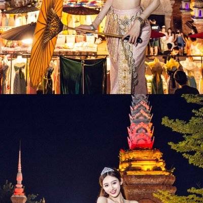 夜景模特