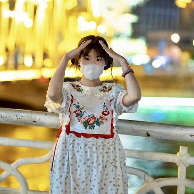 夜景模特