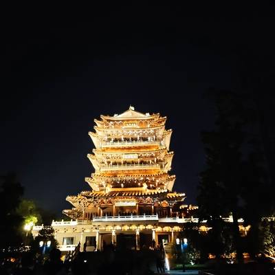 夜景模特