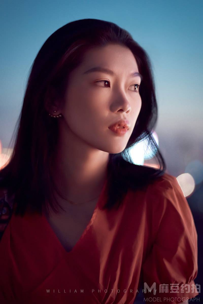 夜景模特