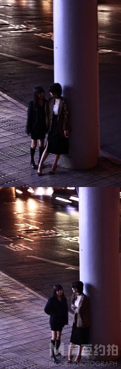 夜景模特