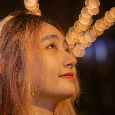 夜景模特