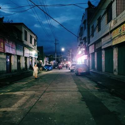 夜景模特
