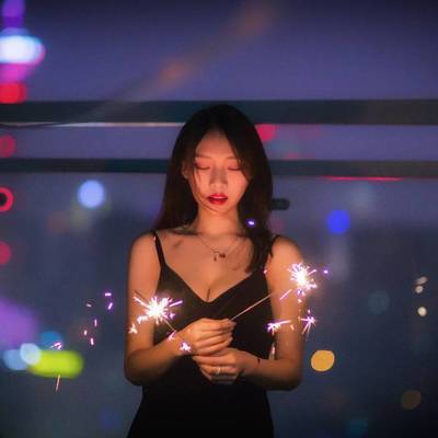黑白模特
