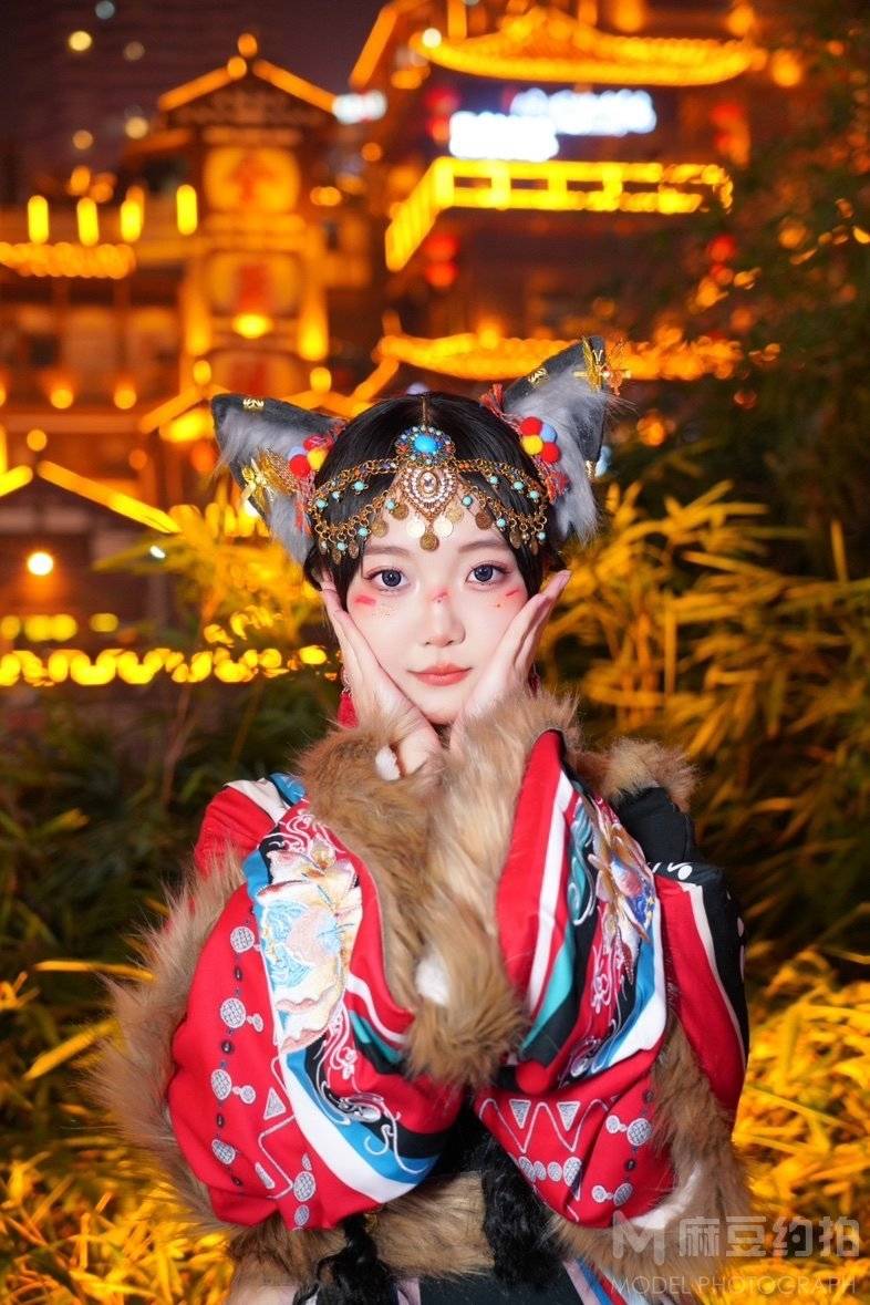 夜景模特