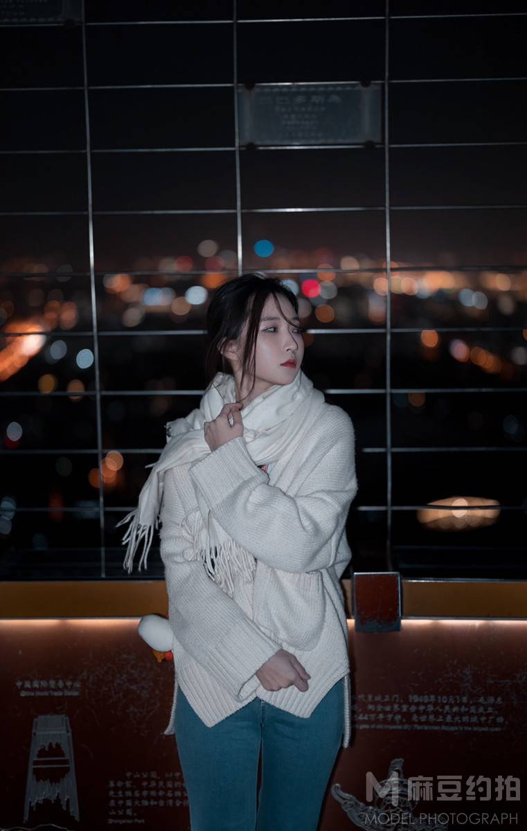 夜景模特