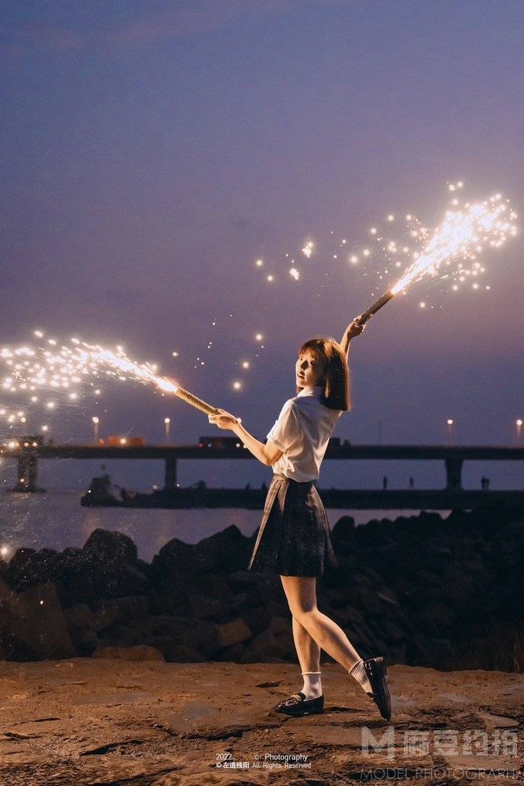 夜景模特