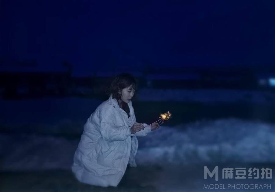 夜景模特