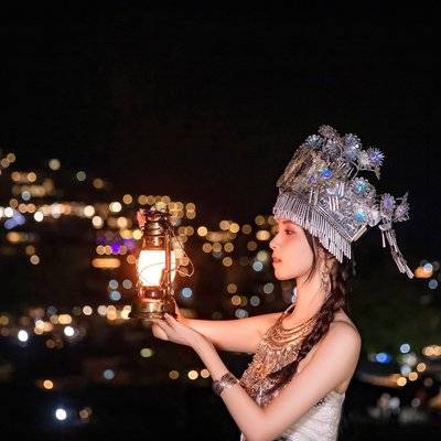 夜景模特