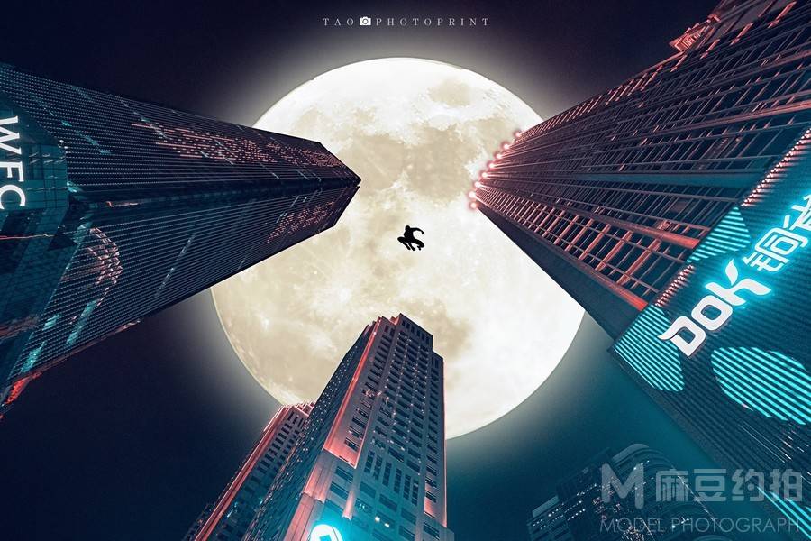 夜景模特