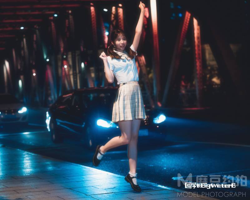 夜景模特