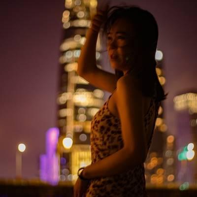 夜景模特