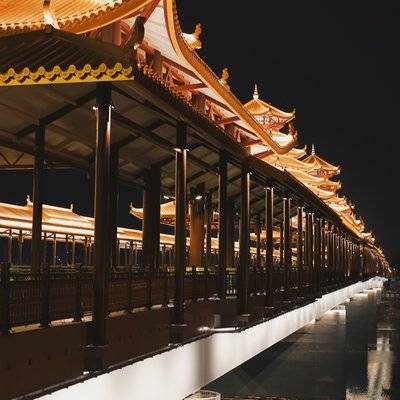 夜景模特