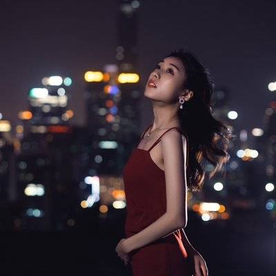 夜景模特