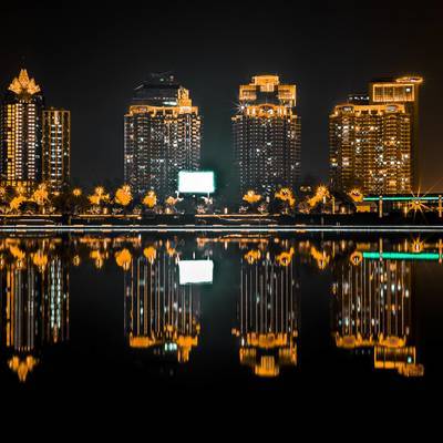 夜景模特