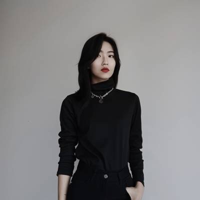 黑白模特