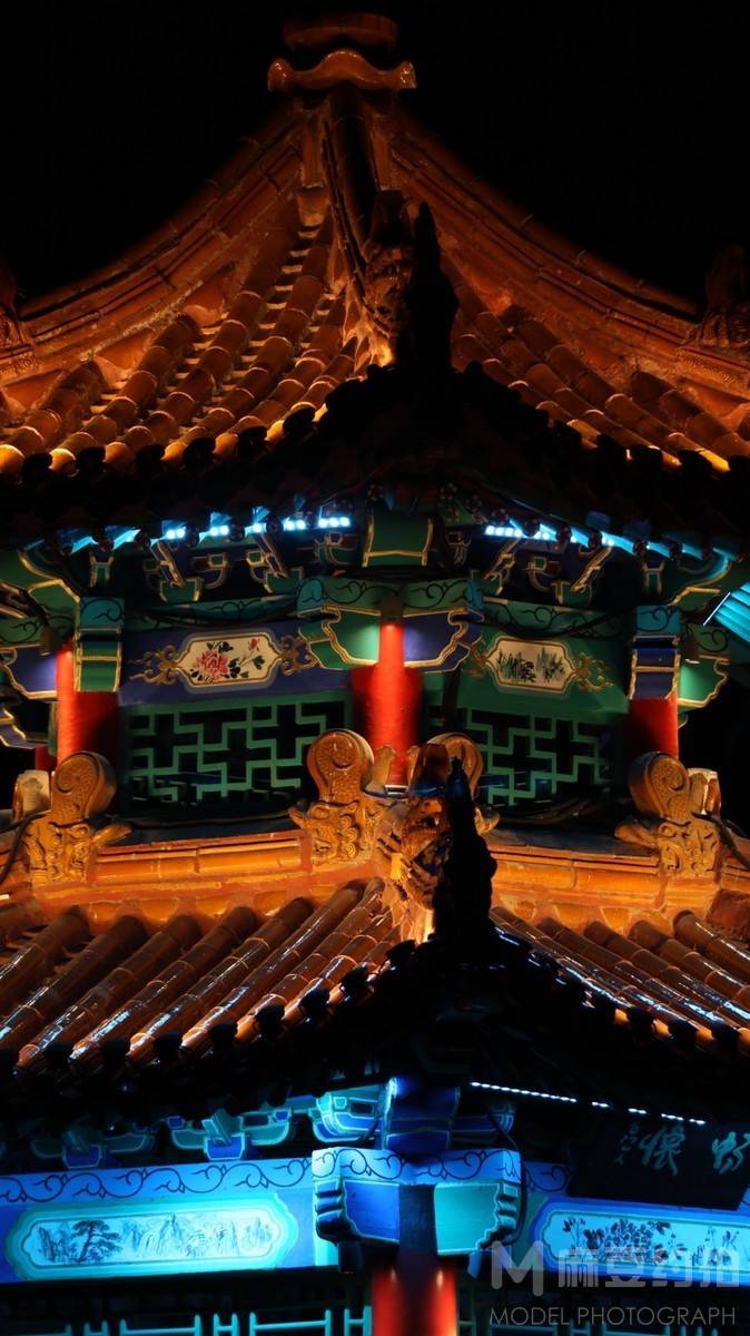夜景模特