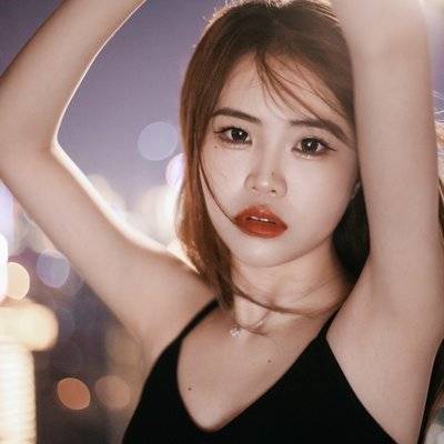 夜景模特