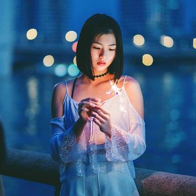 夜景模特