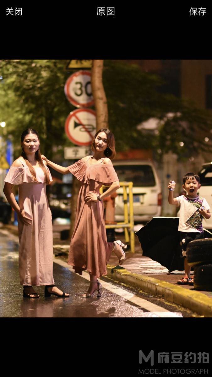 夜景模特