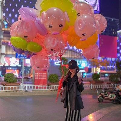 夜景模特