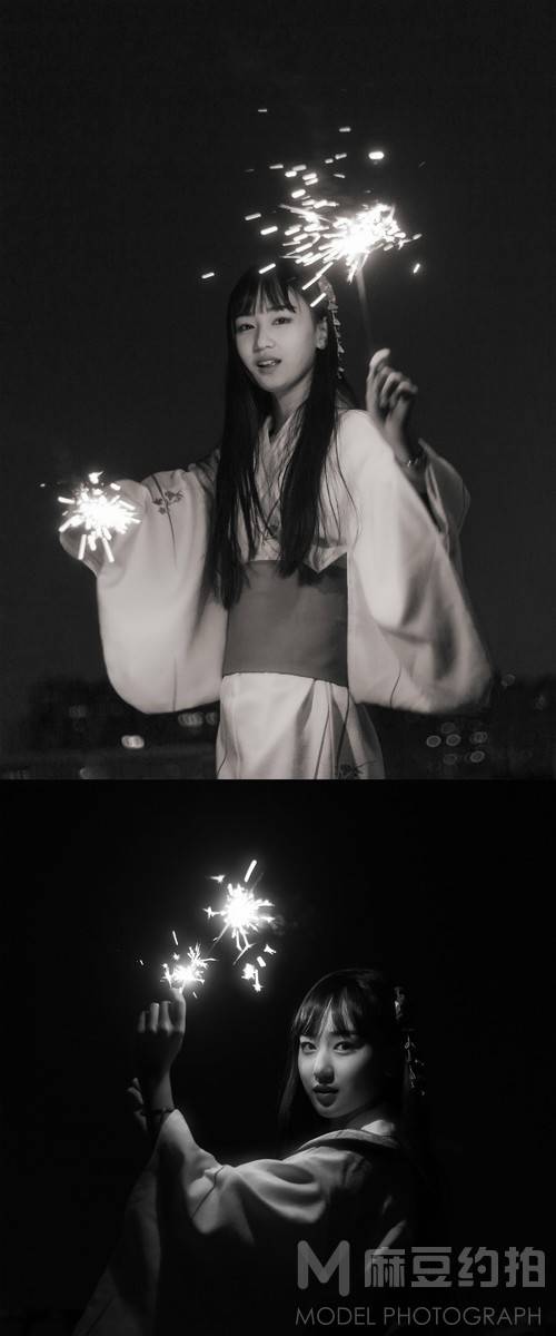 夜景模特