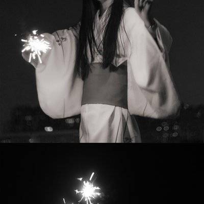 夜景模特