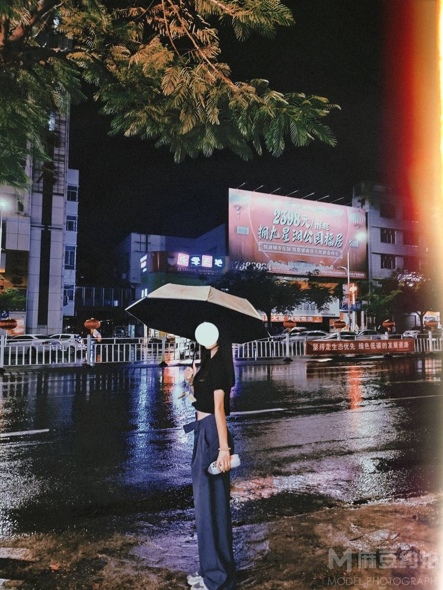 夜景模特