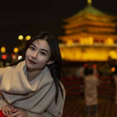 夜景模特