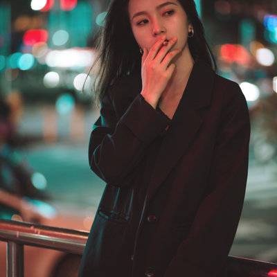 夜景模特