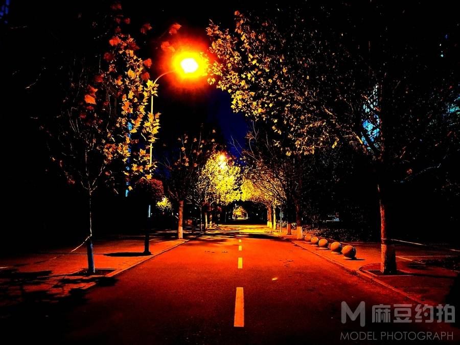 夜景模特