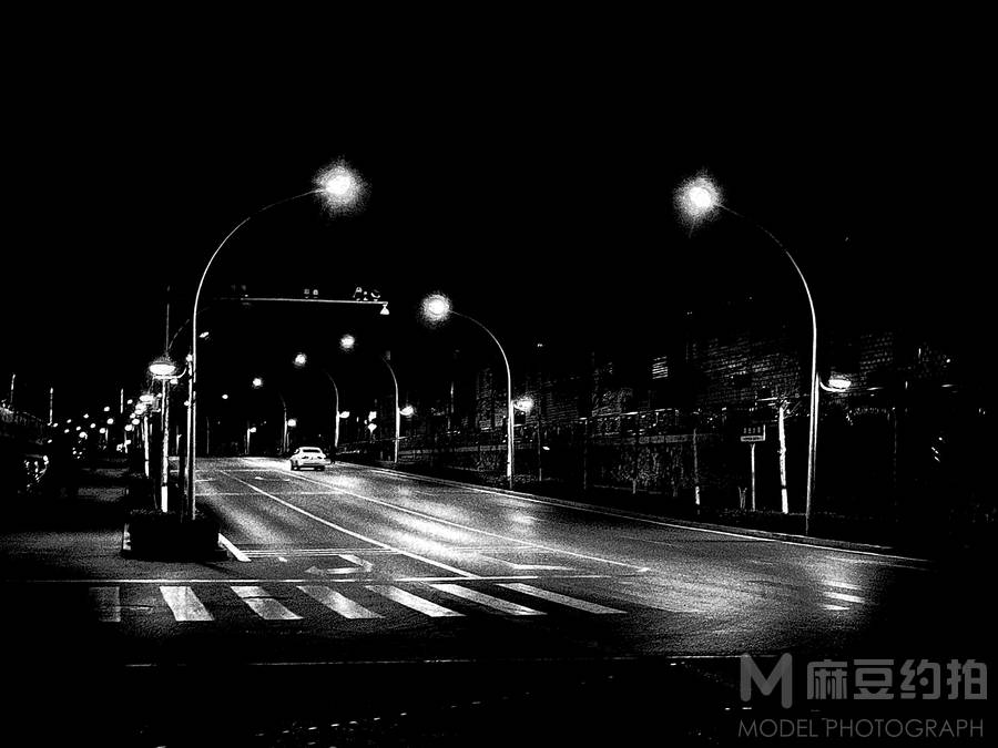夜景模特