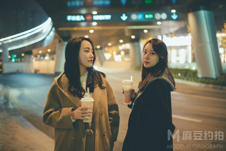 夜景模特