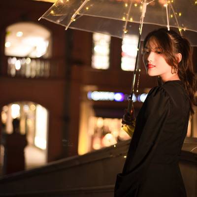 夜景模特