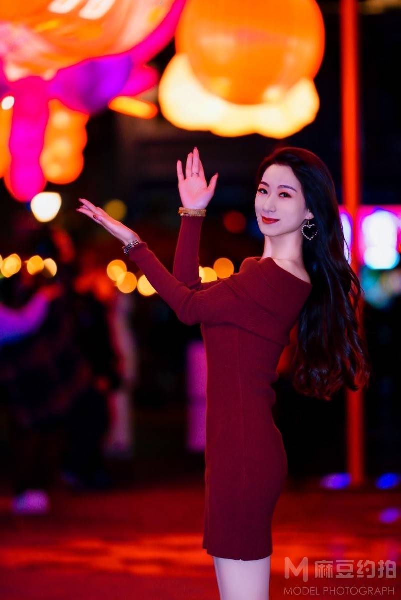 夜景模特