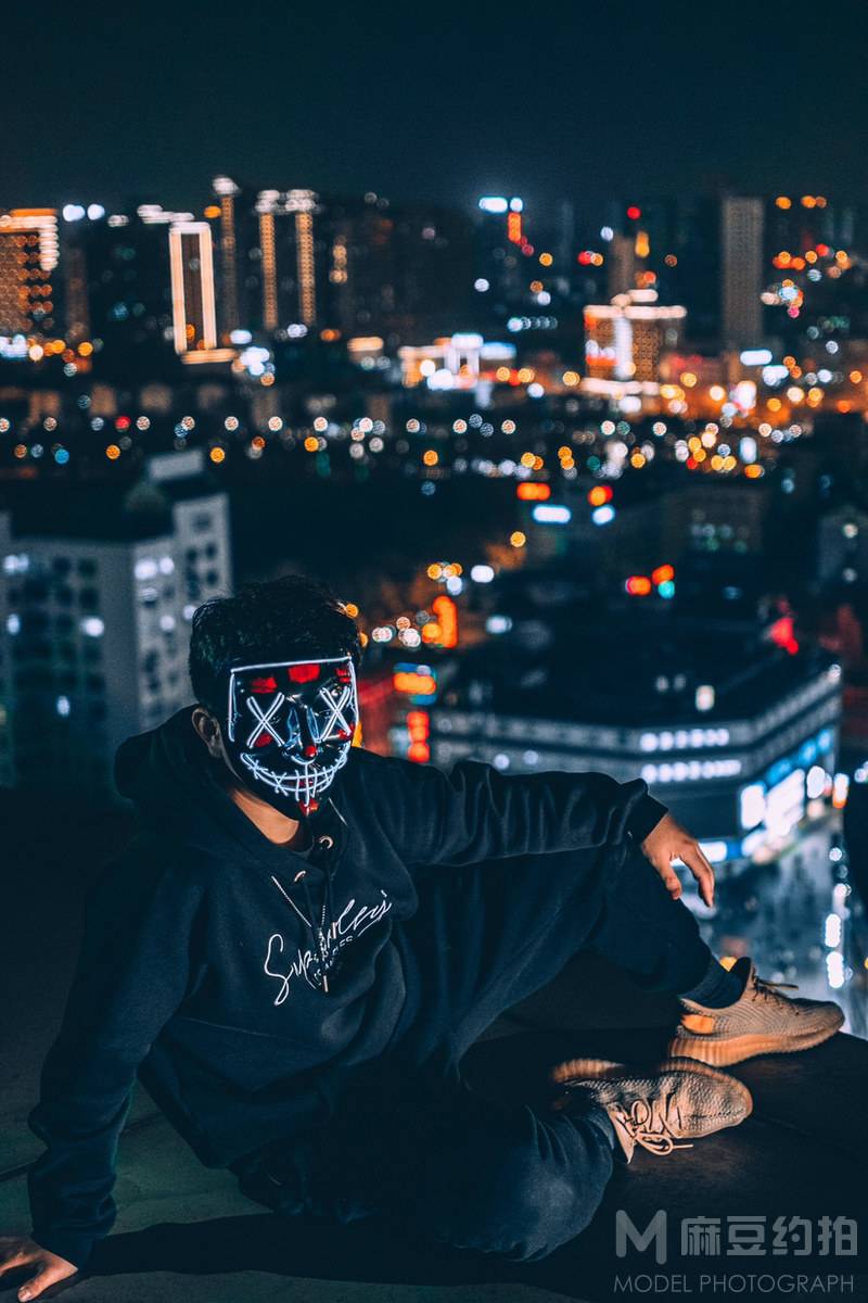 夜景模特