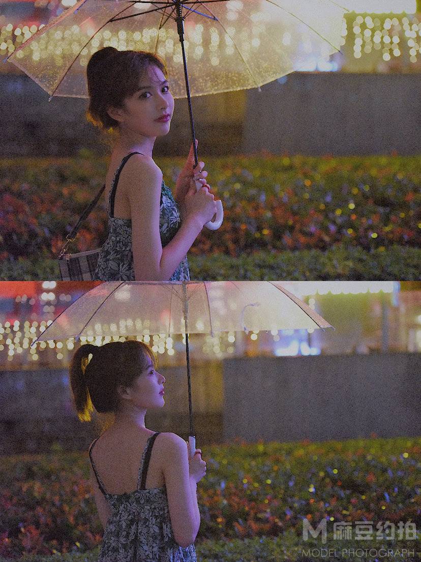 夜景模特